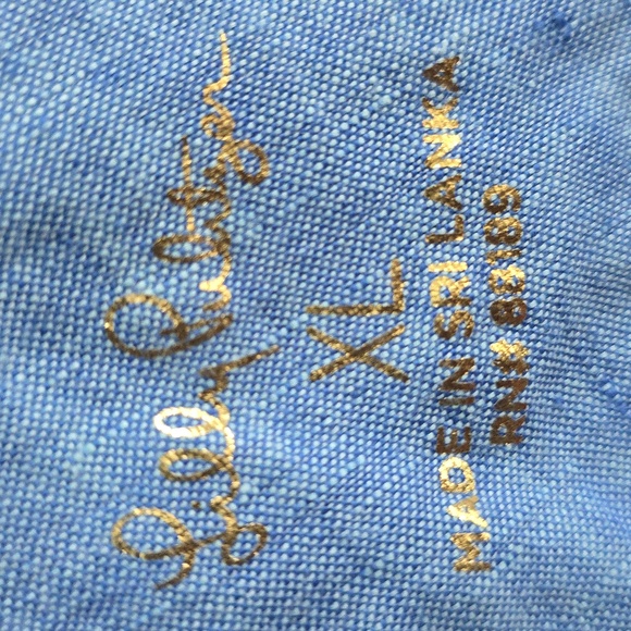 Lilly Pulitzer XL sea salt blue Florin sleeveless linen top. - Picture 5 of 5